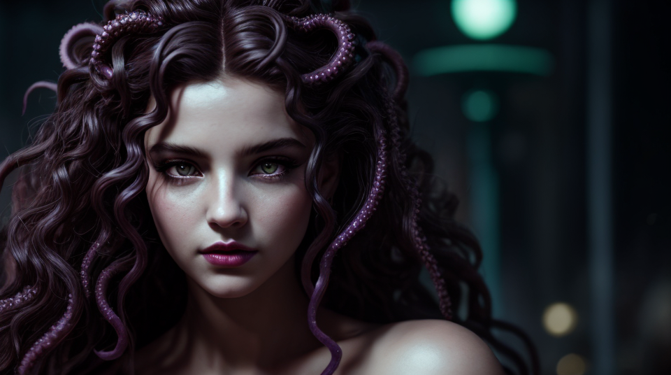 00054-3544272903-cinematic film still cyberpunk medusa, octopus goddess, portrait of teenage medusa, young woman as medusa, torquoise fantasy fan.png